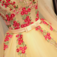 Schönes hellgelbes Quinceanera-Kleid mit langen Ärmeln, Ballkleid-Bonbon-16-Kleid gh287