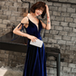 Schönes Samt-Partykleid, Träger-langes Abendkleid gh312