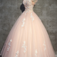 Ballkleid mit Rundhalsausschnitt in Eelgantrosa, Sweet 16-Kleider in Rosa gh397