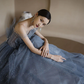 Wunderschönes, funkelndes, exquisites, mit Perlen besetztes, langes Tüll-Ballkleid-Abendkleid mit Strasssteinen und mehrlagigem Kleid gh1001