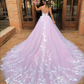 Weiße Spitze mit V-Ausschnitt, langes Ballkleid, langes, weißes, formelles Spitzen-Abendkleid, Spitzen-Hochzeitskleid gh991