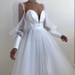 Lizakosht A-Linie Abendkleid Ballkleid Kurzes, schlichtes Abendkleid mit langen Ärmeln Robe De Soiree Formelle Partykleider Maßanfertigung gh817