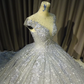 Silber wunderschöne glänzende elegante lange exquisite Pailletten Ballkleid Hochzeitskleid modernes Abendkleid benutzerdefinierte Kleid gh932