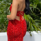 Rotes Schatz-langes Meerjungfrau-Abschlussballkleid mit Pailletten gh754
