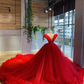 Red gorgeous grand elegant long ball gown prom dress evening dress gh1804