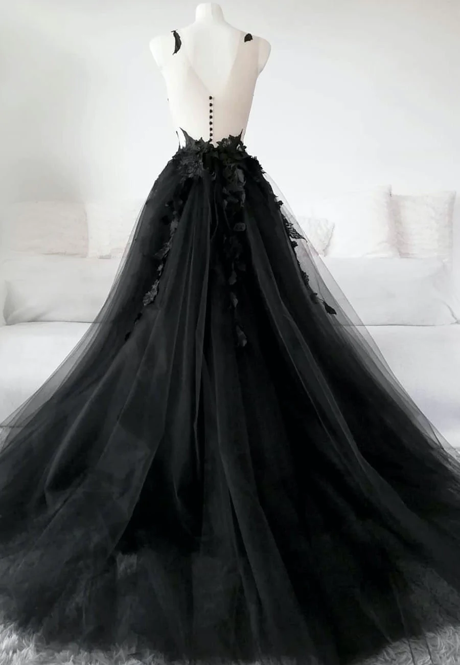 Spaghetti-Bügel-Spitze-Abschlussball-Kleider, A-Linie elegante neueste lange Abschlussball-Kleider gh1815
