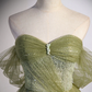 Aline Green Long Prom Dress, Green Tulle Formal Evening Dress gh2572