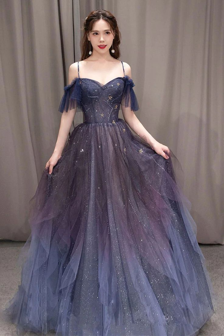 Lila herzförmiger Ausschnitt, langes Ballkleid aus Tüll, Abendkleid gh2625