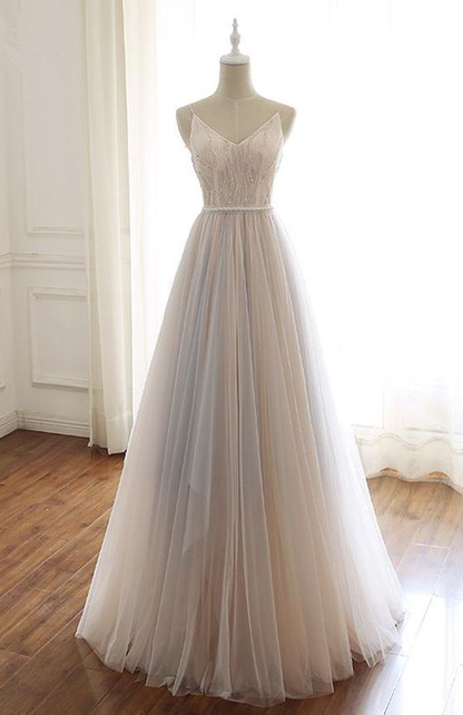 Spaghetti Straps Open Back Prom Dress Formal Evening Dresses  gh2261
