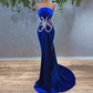 Abendkleid-Meerjungfrau-Königsblau-Korn-Abschlussball-Partei-Kleid der Frauen gh1986