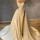 One Shoulder Pearls Satin Bridal Gown evening dress gh2567