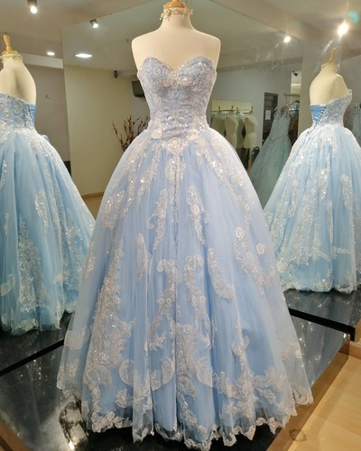 Schatz Hellblaues Ballkleid gh2307
