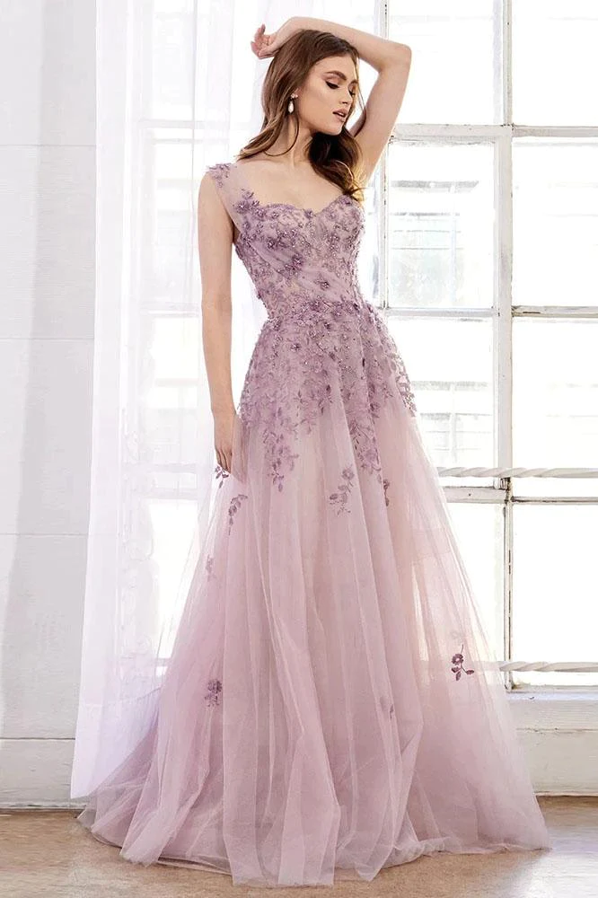 One-Shoulder-Tüll ärmellose lange Ballkleider Spitzeapplikationen wulstige formale Mädchen-Partei-Kleid gh2277