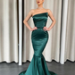 Stunning Dark Green Strapless Mermaid Long Evening Dress gh2047