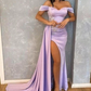 MEERJUNGFRAU SCHULTERFREIES SWEETHEART HOHE GETEILTE SEITLICHE ZUG BODENLÄNGES ABSCHLUSSKLEID gh2564