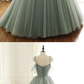 LIGHT GREEN TULLE LONG PROM DRESS, GREEN EVENING DRESS gh2259