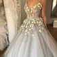 Ballkleid Spaghettiträger Quinceanera Kleider mit handgemachten Blumen Tüll gh2069