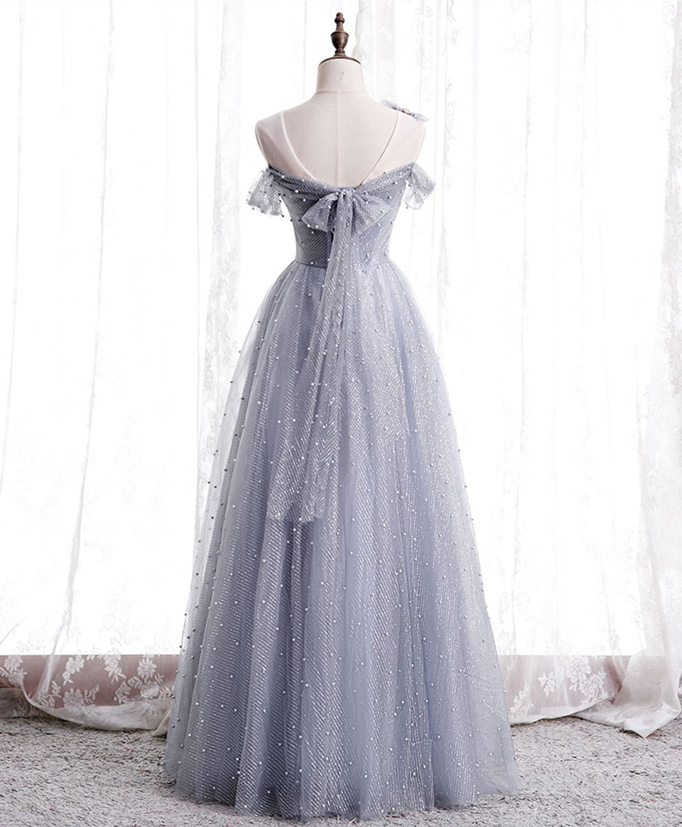 Tüllperlen langes Ballkleid Tüll Abendkleid gh2264