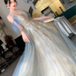 Green tulle lace long prom dress, green tulle lace formal dress  gh2262
