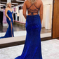Elegant Royal Blue Mermaid Long Party Dress gh2254