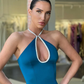 Gorgeous Halter Sleeveless Mermaid Evening Dress Long Keyhole Online gh2046
