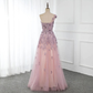 One-Shoulder-Tüll ärmellose lange Ballkleider Spitzeapplikationen wulstige formale Mädchen-Partei-Kleid gh2277
