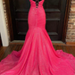 Mermaid sequins long prom dress evening dress gh2301