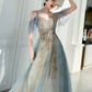 Green tulle lace long prom dress, green tulle lace formal dress  gh2262