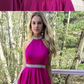 Abschlussballkleid für Teenager Halfterausschnitt, Abschlussballkleider, Abschlussfeierkleid gh2193