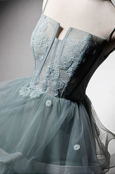 LANGES ABSCHLUSSKLEID AUS TÜLL-SPITZE IN GRÜN, ABENDKLEID IN GRÜN gh2300