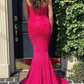 Mermaid Fuchsia Sequins Long Formal Dress gh2242