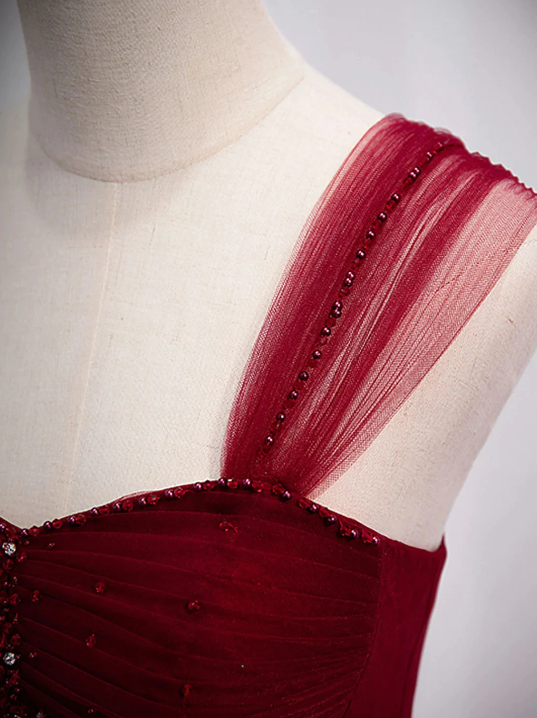 Off-the-Shoulder-Schatz-Spitze Tüll wulstige Schnürapplikationen bodenlangen Ballkleider gh2421