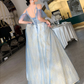 Green tulle lace long prom dress, green tulle lace formal dress  gh2262