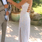 Emerald green/silver/orange/pink/yellow elegant sexy fashion spaghetti strap sequins mermaid slim fit slit long floor length prom dress evening dress party dress gh2238