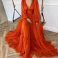 Anpassbares langes Partykleid mit Puffärmeln gh2151