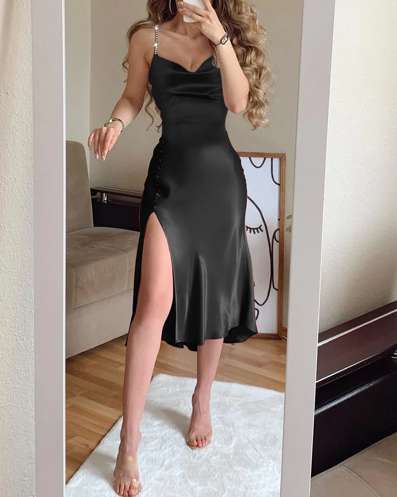 einfaches errötendes rosa Ballkleid, bescheidene Schlitzabendkleider gh2233