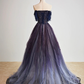 Purple Gradient Tulle Long Prom Dress, Beautiful A-Line Evening Party Dress gh2643