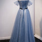 Blaues Tüll langes A-Linie Ballkleid Abendkleid 8686