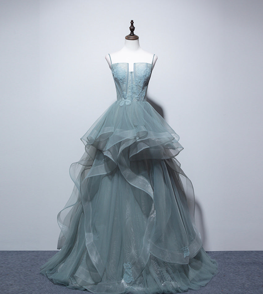A line tulle lace long ball gown dress formal dress  8548