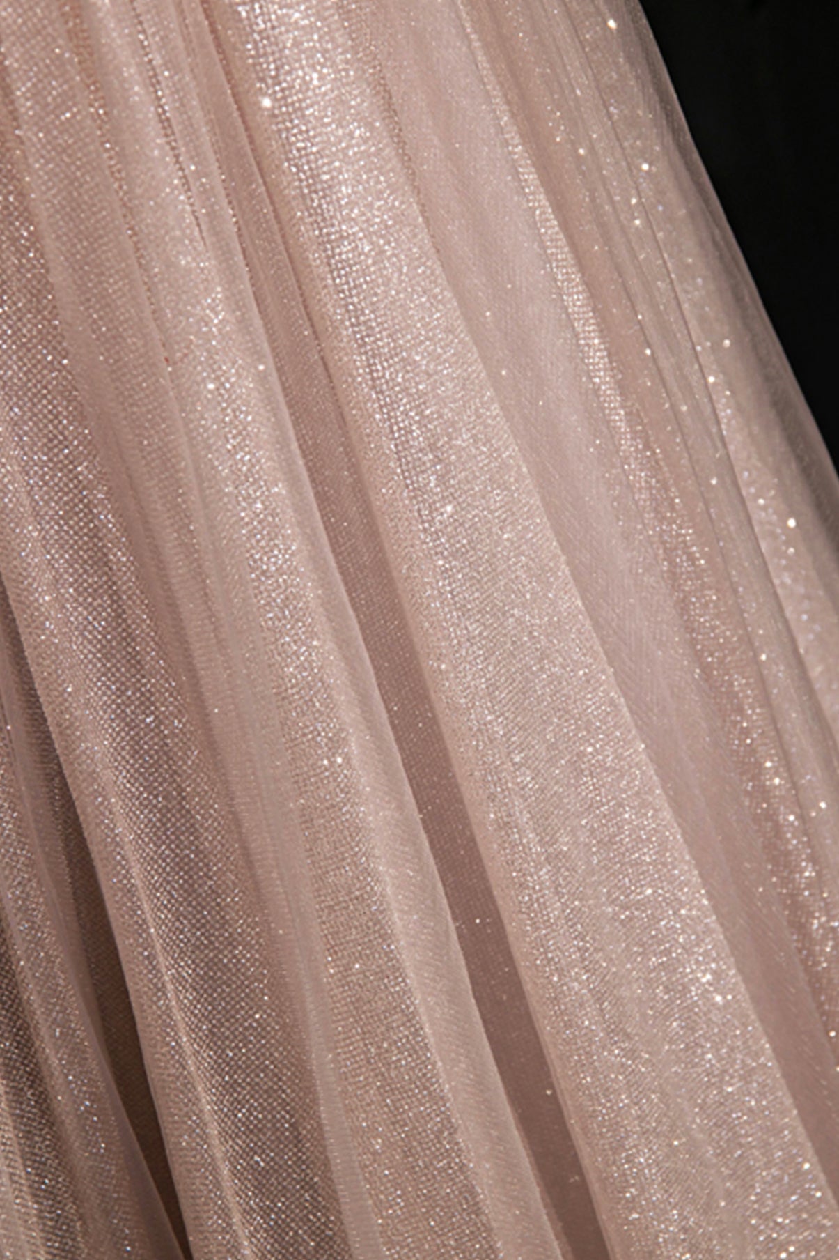 Robe de soirée longue en tulle brillant à paillettes 8700