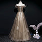Süßes Tüll langes Ballkleid A-Linie süßes Abendkleid 8694