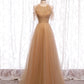 Hochwertiges A-Linie Tüll langes Ballkleid Brautjungfernkleid 8370