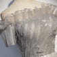 Langes Ballkleid aus silbernem Tüll, formelles Kleid 8598