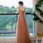 Cute tulle long prom dress A line evening gown  10128
