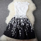 A-line round neck lace short prom dress,party dress  7596