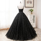 Black tulle long prom gown black evening dress  8456
