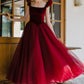 Pink/Red Cute A-line Long Prom Dress Evening Dress Graduation Party Dress 8646
