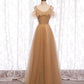 Hochwertiges A-Linie Tüll langes Ballkleid Brautjungfernkleid 8370