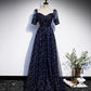Blaues langes Ballkleid aus Tüll blaues Abendkleid 8425