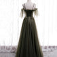 Robe de soirée longue en tulle simple, coupe A, 8930